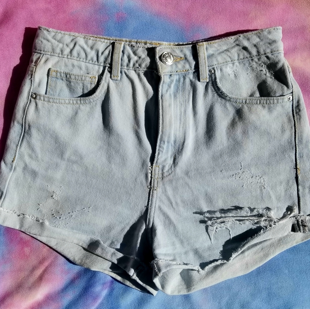 High Waisted Pale Blue Denim Shorts | Forever 21
